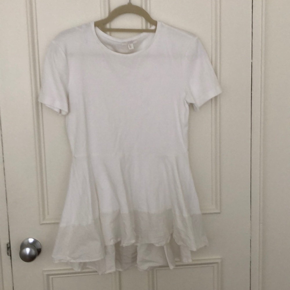 white peplum T-shirt